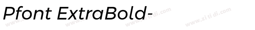 Pfont ExtraBold字体转换